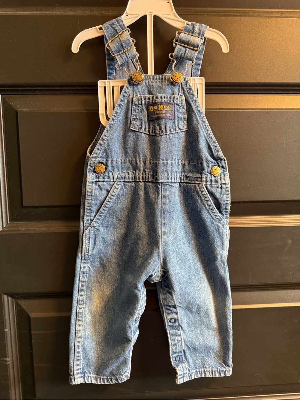 Vintage OshKosh B'gosh vestback y2k Denim Kids Overalls Euc size 12 months